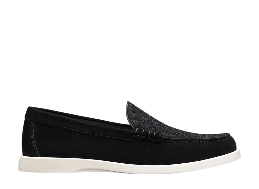 ディオール グランヴィル ローファー スウェード & ディオール オブリーク ジャカード "ブラック/ホワイト"