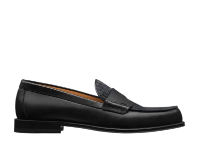 Dior Granville Loafer Smooth Calfskin & Dior Oblique Jacquard "Black"