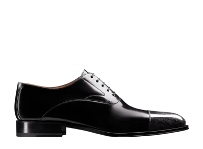 Dior Timeless Oxford Shoes Dior Oblique Gradient Patina Calfskin "Black"