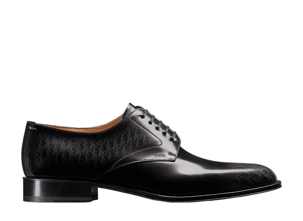 Dior Timeless Derby Shoe Dior Oblique Gradient Patina Calfskin "Black/Grey"