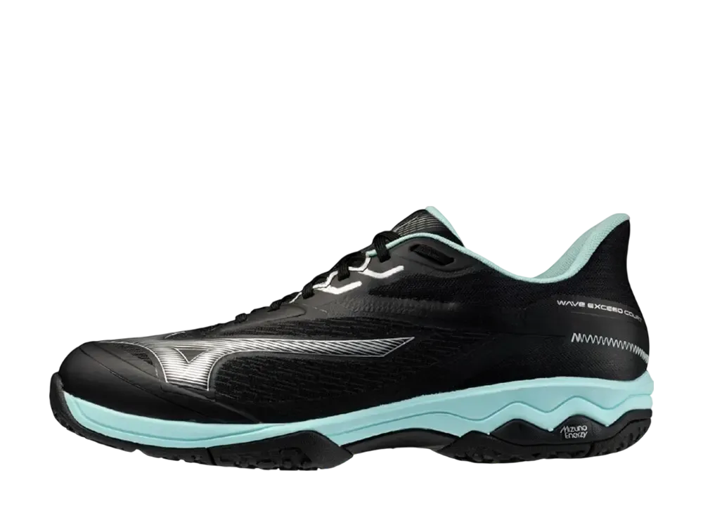 ミズノ ウエーブエクシードコート SW OC "ブラック/ターコイズ"