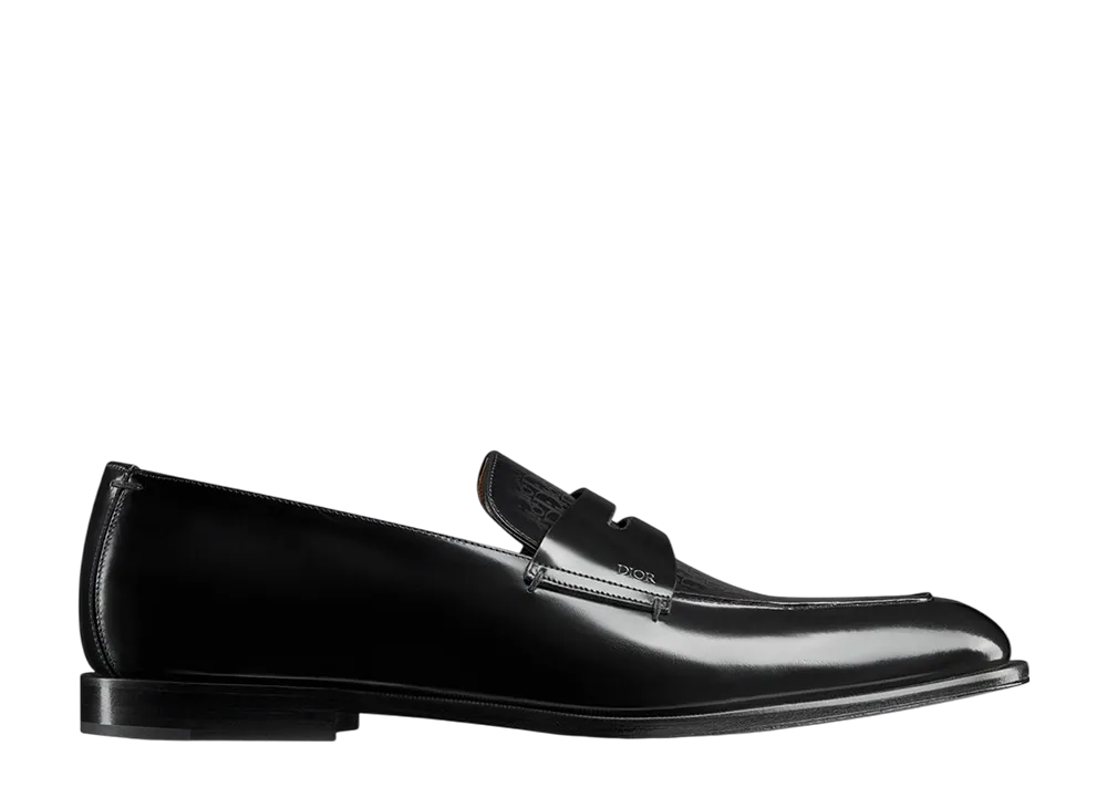 ディオール タイムレス ローファー ディオール オブリーク グラデーション ポリッシュド カーフスキン "ブラック"