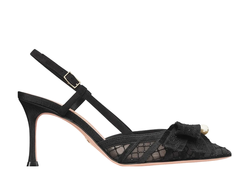 ディオール ウィメンズ アディオラブル スリングバックパンプス エンブロイダリー メッシュ "ブラック"