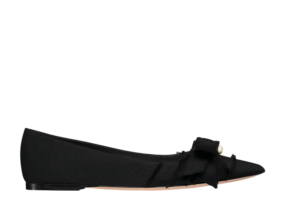 Dior Women's Adiorable Ballerina Fringed Grosgrain "Black"