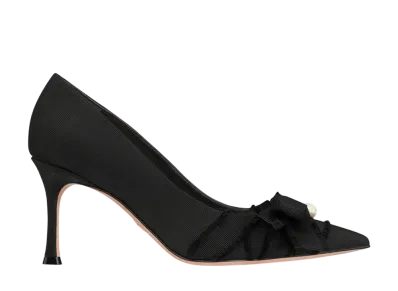 Dior Women's Adiorable Pump Fringed Grosgrain "Black"