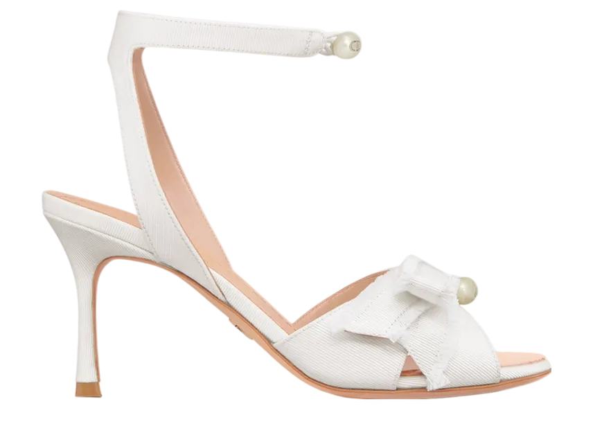 【8cmヒール★】DIOR Adiorable ヒールサンダル Dior Women's Adiorable Heel Sandal Fringed Grosgrain