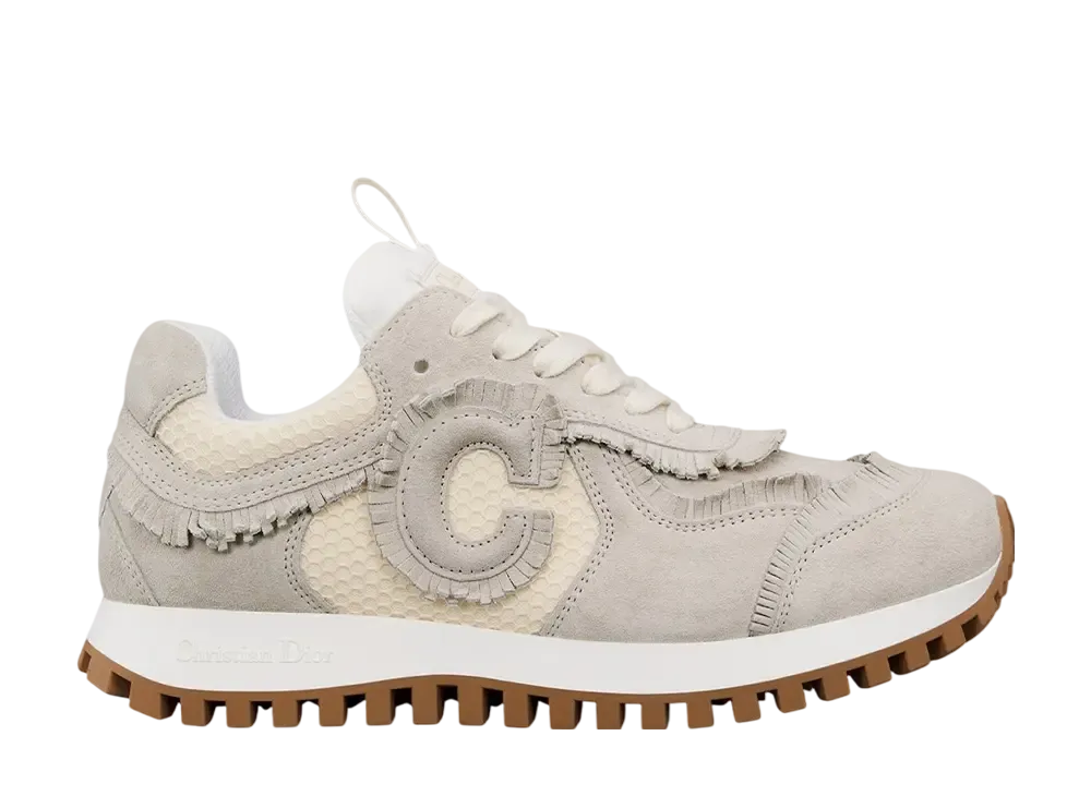 Dior Women's C'est Dior Suede Calfskin & Mesh "Ecru White"