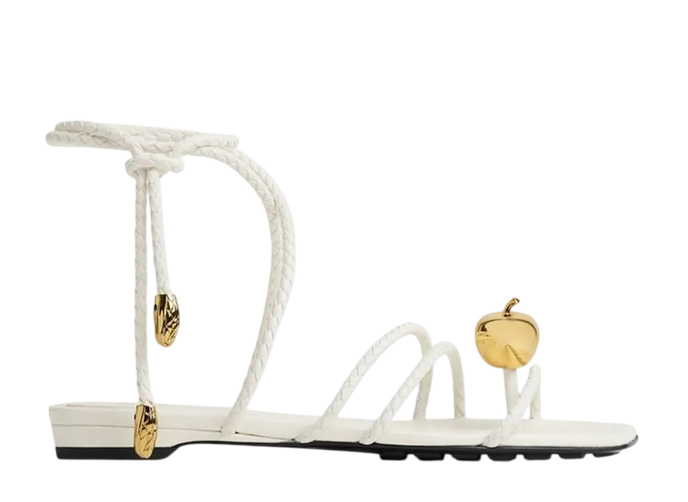 Bottega Veneta Women's Adam Flat Sandal "White"