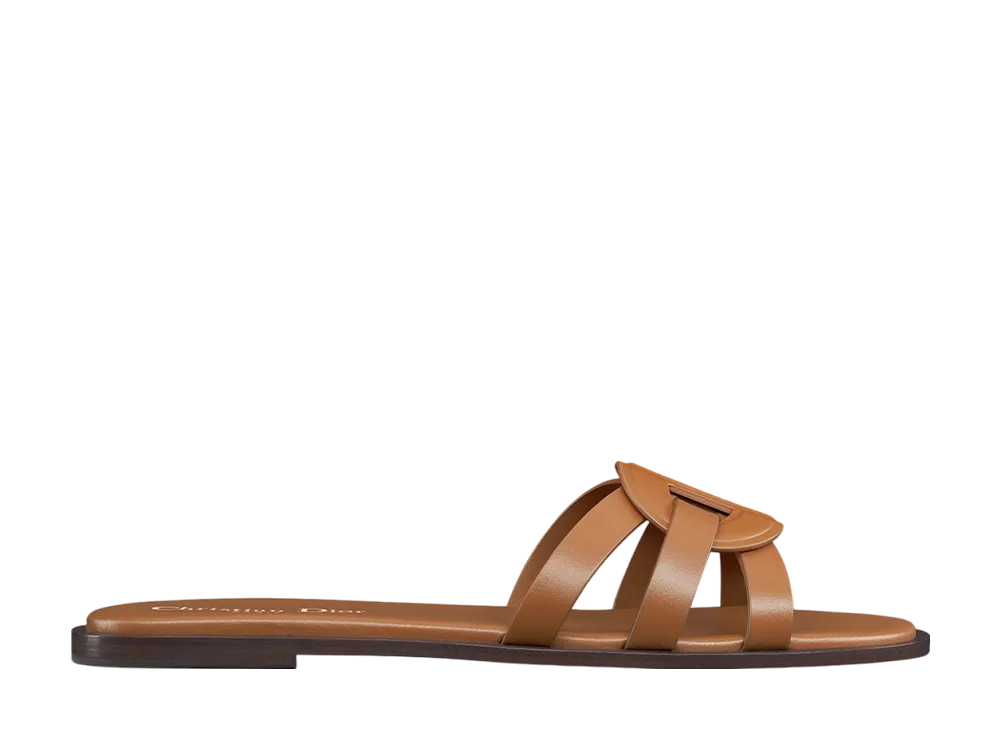 ディオール ウィメンズ D-クラブ スライド カーフスキン "キャメルブラウン"