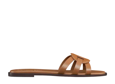 Dior Women's D-Club Slide Calfskin "Camel Brown"