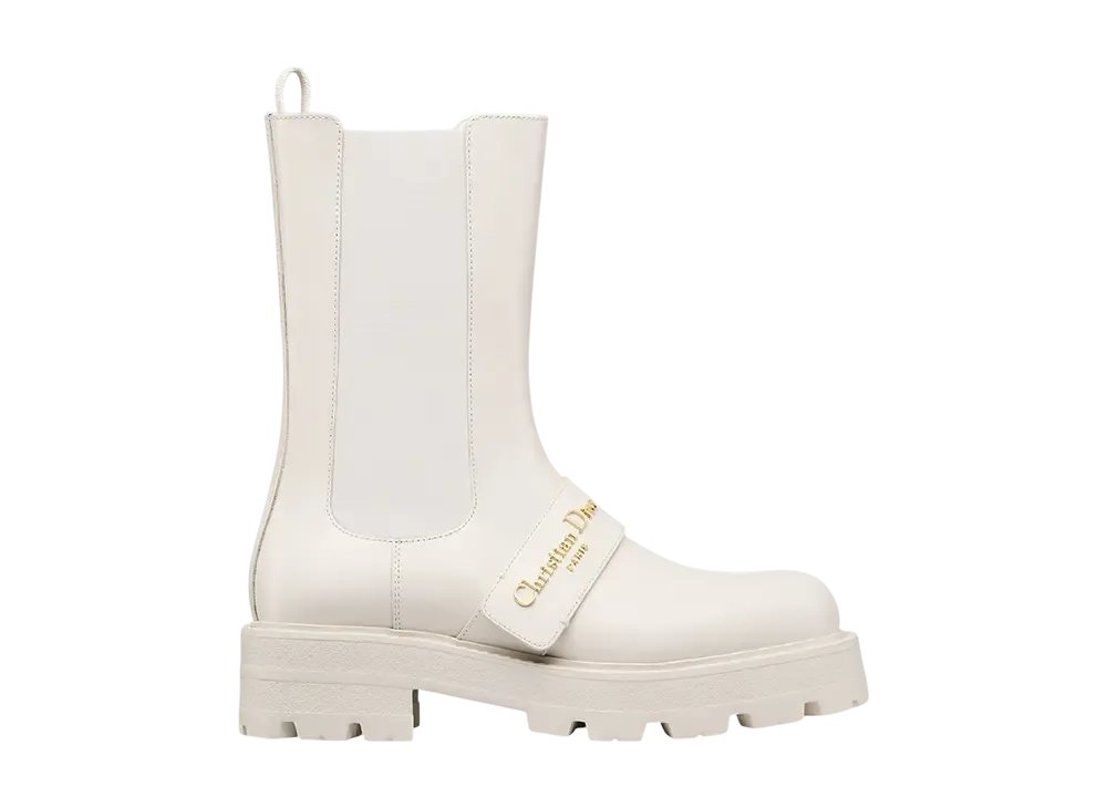 Dior Women's D-Quest Short Boots Calfskin "White"
