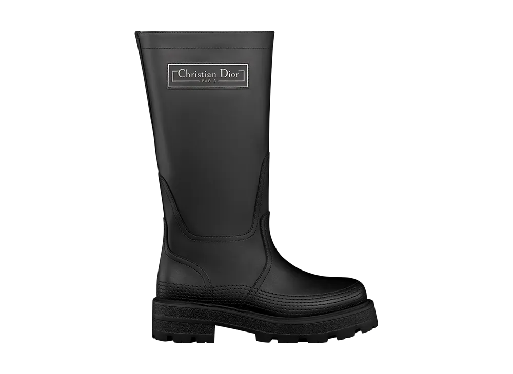 ディオール ウィメンズ D-スコット ブーツ ラバーエフェクト カーフスキン "ブラック"