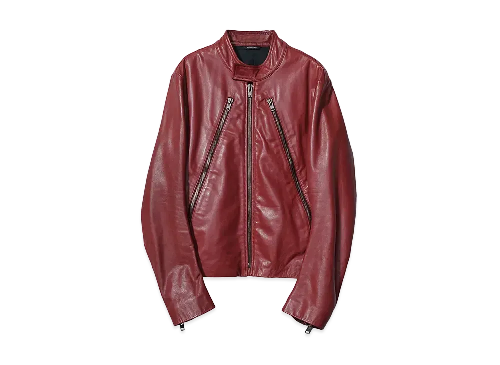 Maison Martin Margiela 09AW 5-Zip Riders Jacket "Red"