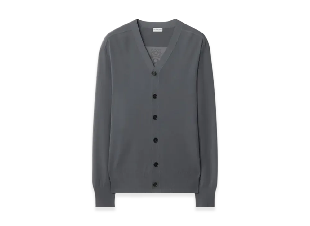Burberry B Crest Wool Cardigan "Magnet"