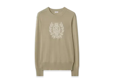Burberry B Crest Wool Sweater "Quill"
