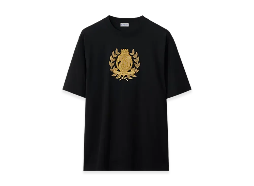 Burberry B Crest Cotton T-shirt "Black"