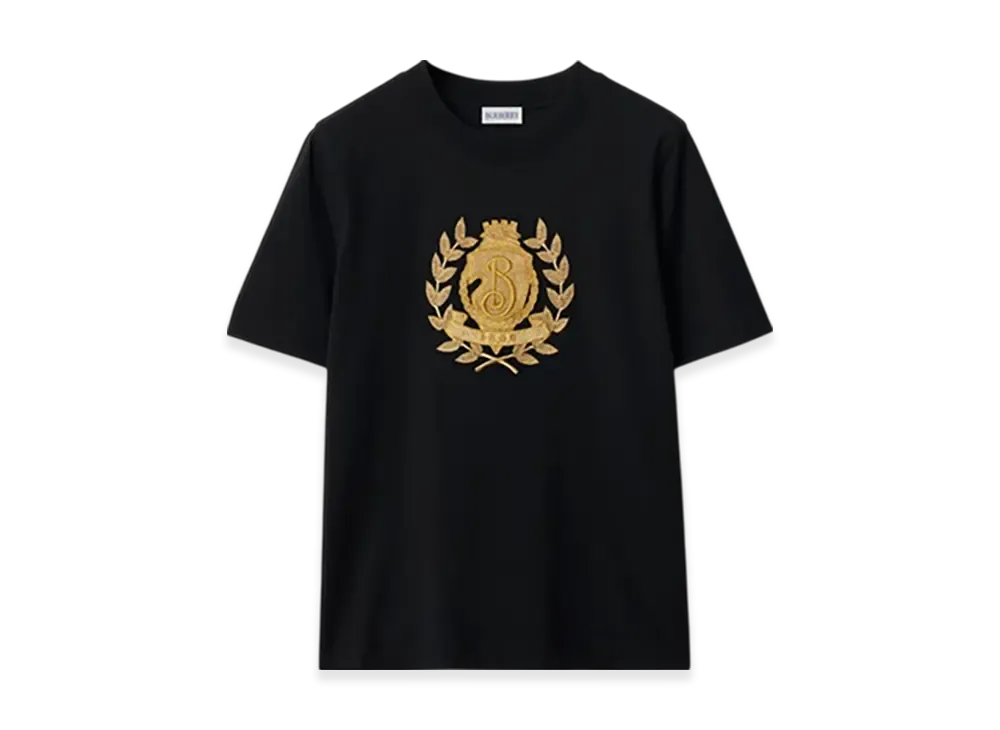 Burberry B Crest Cotton T-shirt "Black"