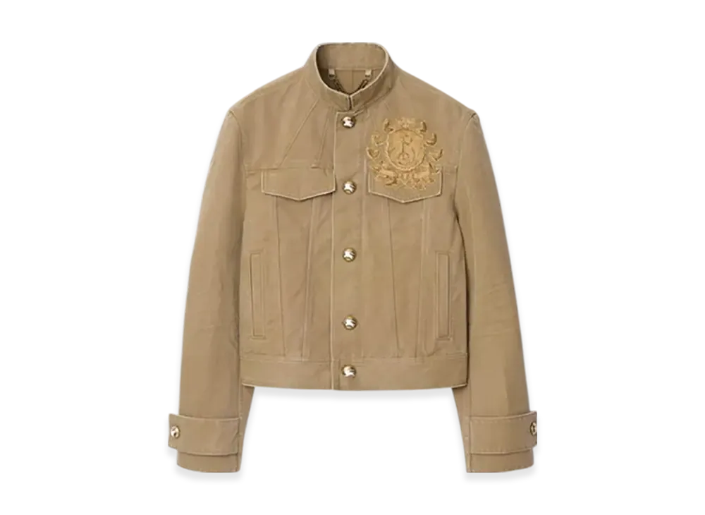 Burberry B Crest Cotton Jacket "Walrus"