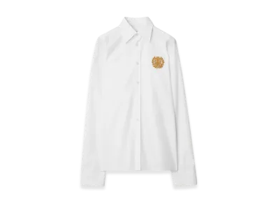 Burberry B Crest Cotton Shirt "Optic White"