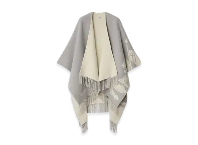 Burberry EKD Wool Cashmere Cape "Pigeon Grey"