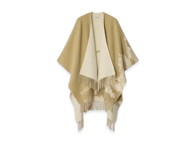 Burberry EKD Wool Cashmere Cape "Sand"