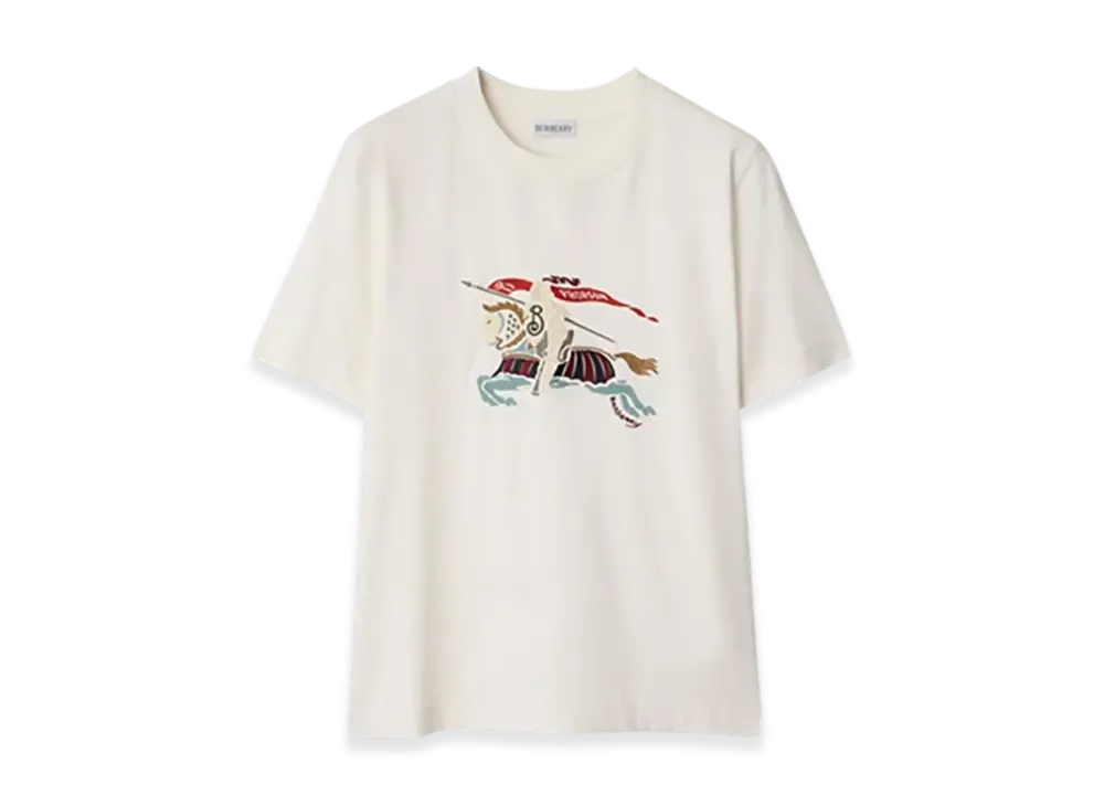 Burberry EKD Cotton T-shirt "Chalk"