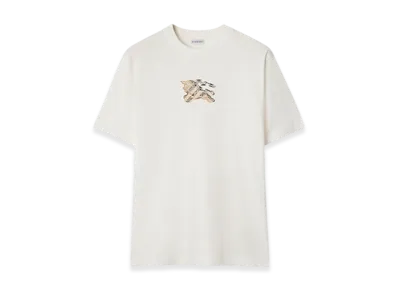Burberry EKD Check Cotton T-shirt "Chalk White"