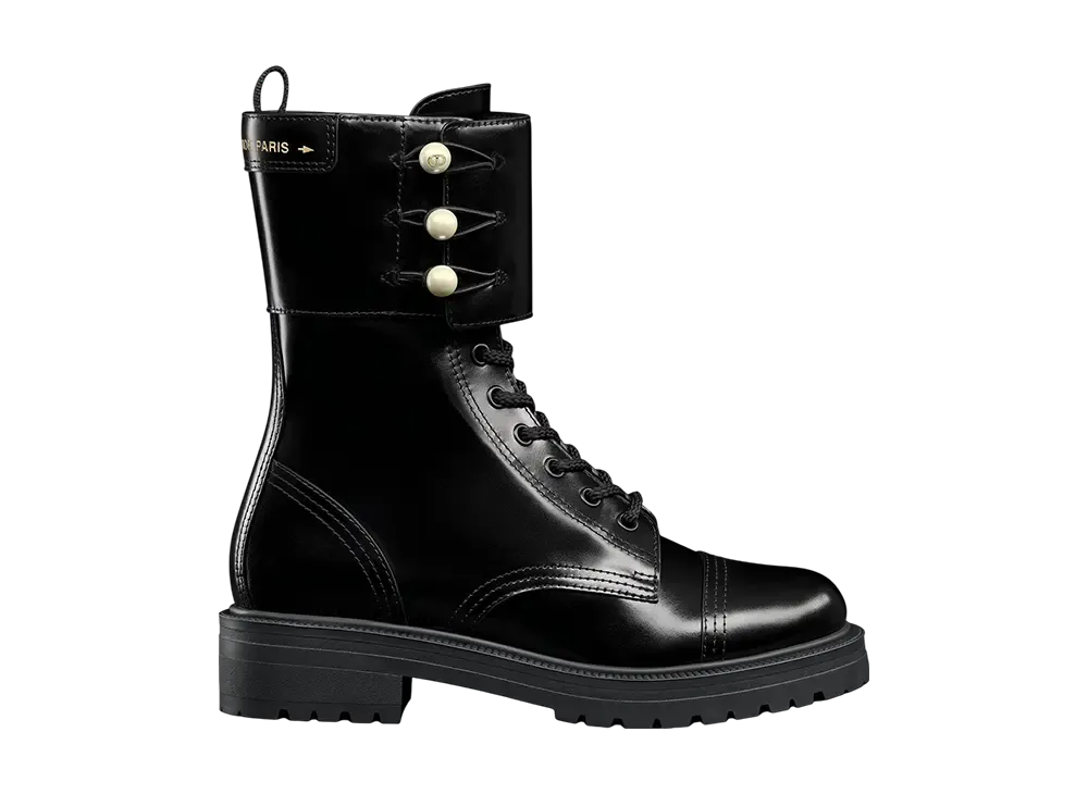 ディオール ウィメンズ D-ストライク ショートブーツ マットカーフスキン "ブラック"