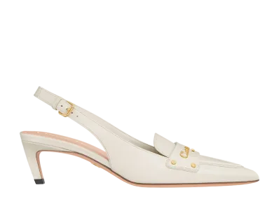 Dior Women's Boy Slingback Pumps Calfskin "White"