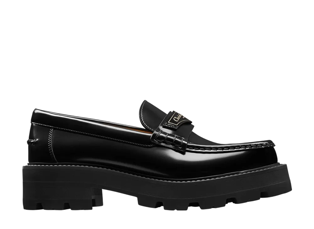 【大人気♪】Dior Boy プラットフォーム ローファー ブラック Dior Boy Platform Loafer Black Brushed Calfskin | DIOR