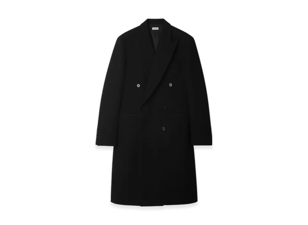 Burberry Wool Tailored Coat "Black"
