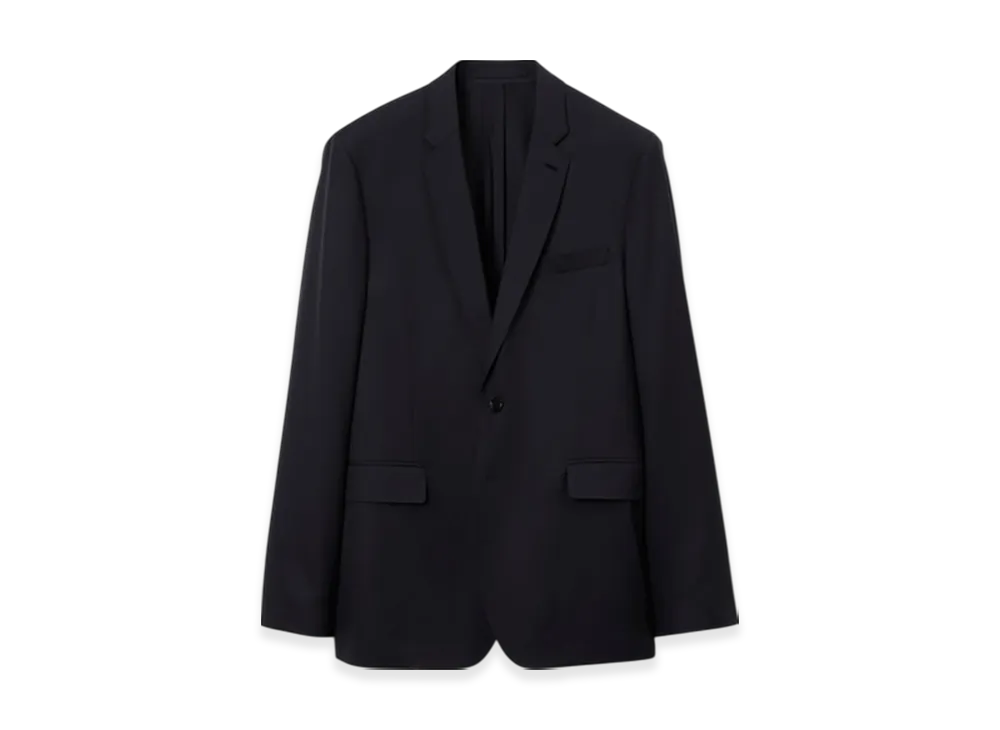 Burberry Wool Tailored Jacket "Dark Navy"
