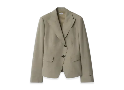 Burberry Wool Tailored Jacket "Olive Drab"
