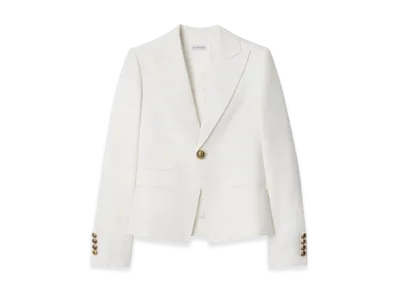 Burberry Wool Tailored Jacket "Cool Alabaster"