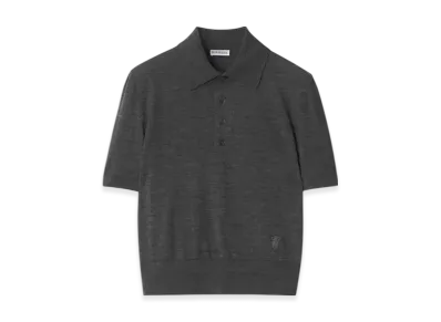 Burberry Wool Polo Shirt "Mid Grey"