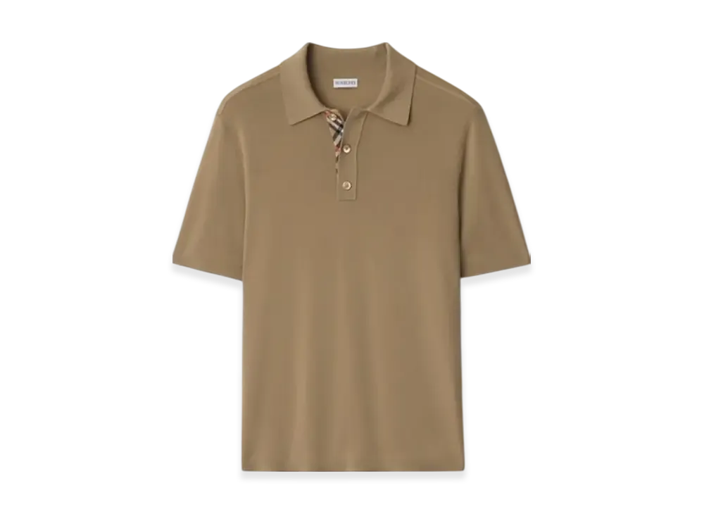 Burberry Wool Polo Shirt "Flax"