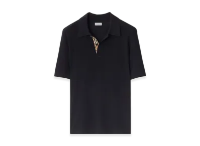 Burberry Wool Polo Shirt "Navy"
