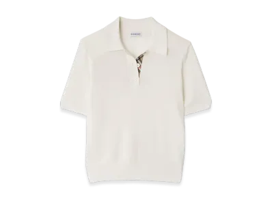 Burberry Wool Polo Shirt "Chalk"