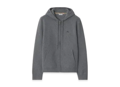 Burberry Cashmere Blend Zip Hoodie "Grey"