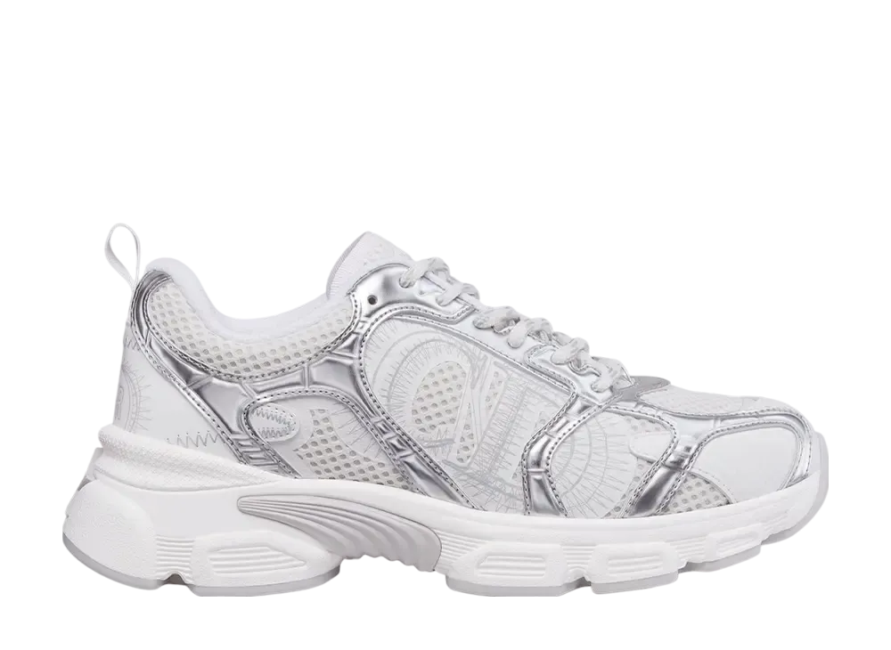 ☆DIOR☆Dior Chrono メッシュ&レザー*スニーカー Dior Chrono Sneaker White Mesh with Nude and Silver-Tone