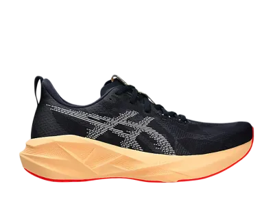 アシックス ノバブラスト5 ワイド "ミッドナイト/オレンジグロー"