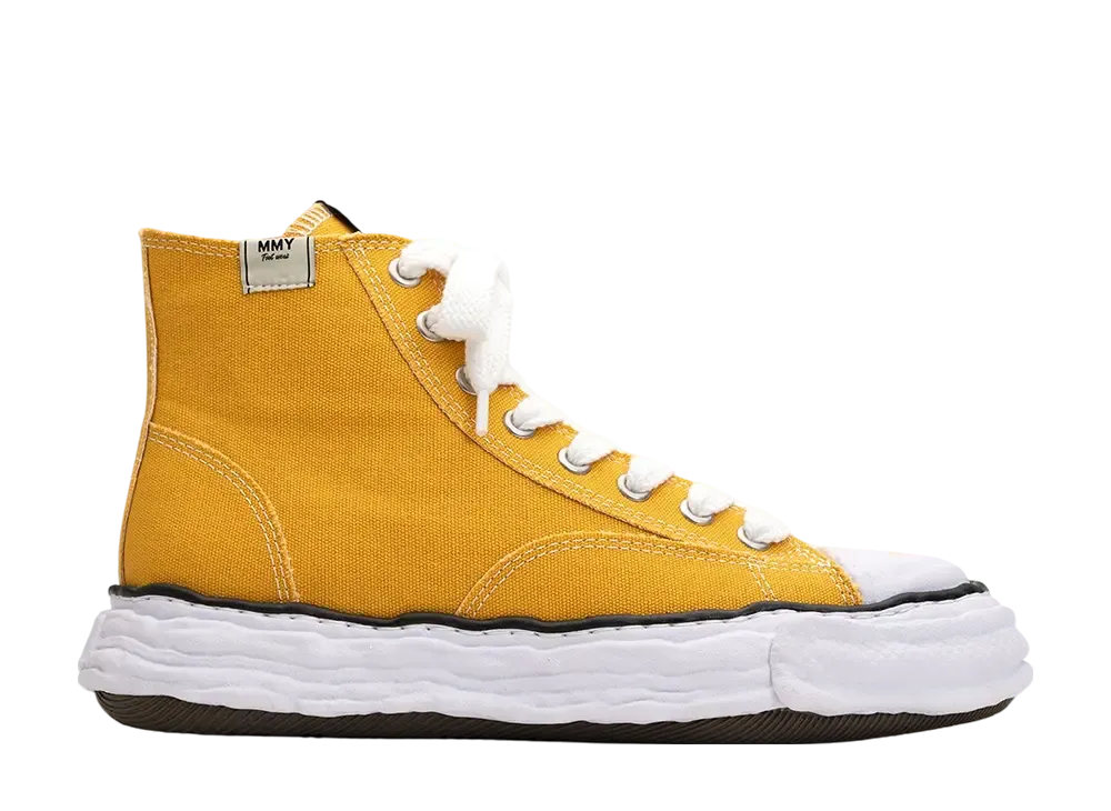 メゾンミハラヤスヒロ ピーターソン23 OG ソール キャンバス ハイトップ スニーカー "イエロー" (A11FW701)