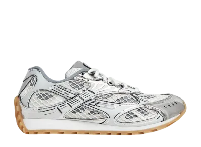 Bottega Veneta Women's Orbit Sneaker "Silver/White/Optic White Rubber"