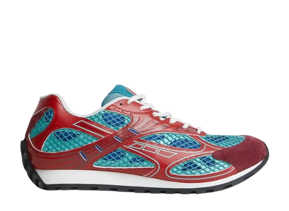 ボッテガヴェネタ ウィメンズ オービット スニーカー "ターコイズ/チェリー"