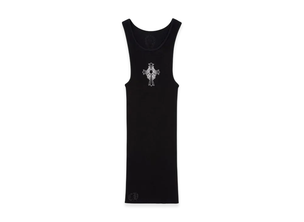 Chrome Hearts Hairy Cross Rib Tank Top "Black"