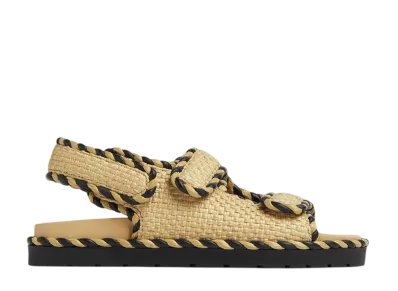 Bottega Veneta Women's Jack Flat Sandal "Natural/Black"