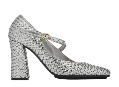 Bottega Veneta Women's Step Pump "Silver"