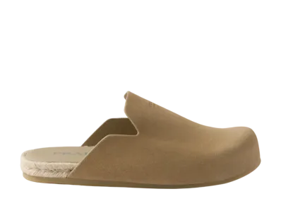 PRADA Suede Mules "Beige"