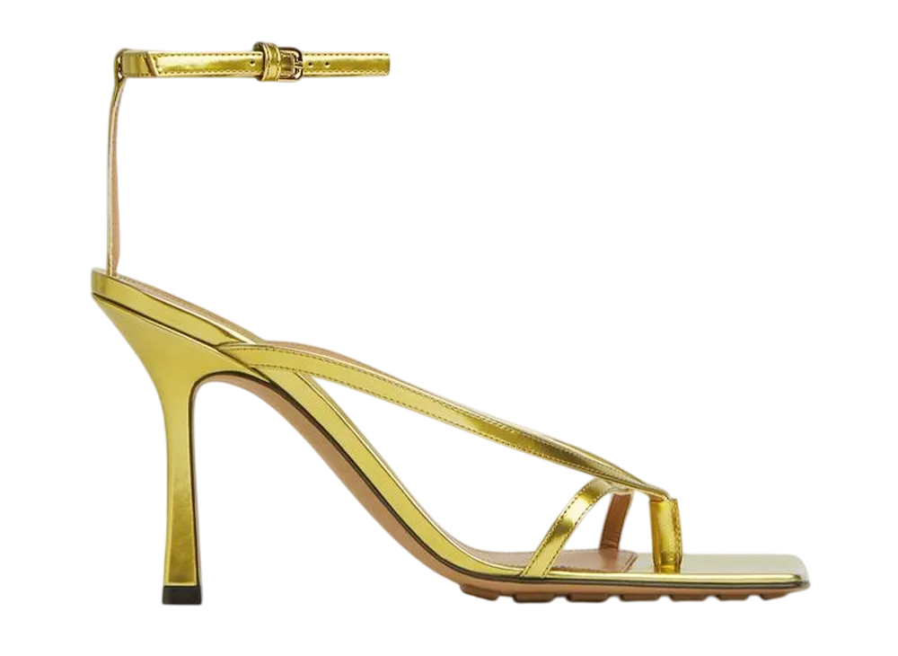 ボッテガヴェネタ ウィメンズ ストレッチ ストラップ サンダル "ゴールド"