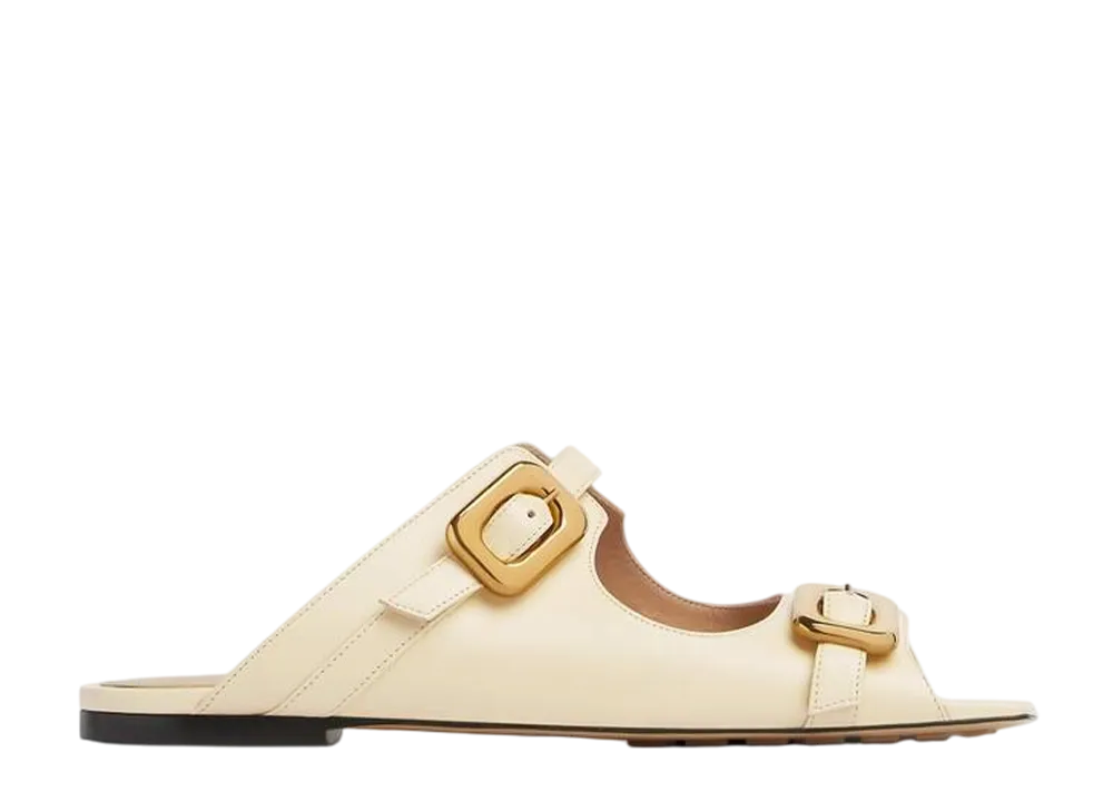 ボッテガヴェネタ ウィメンズ ストレッチ バックル ミュール フラットサンダル "シーソルト"